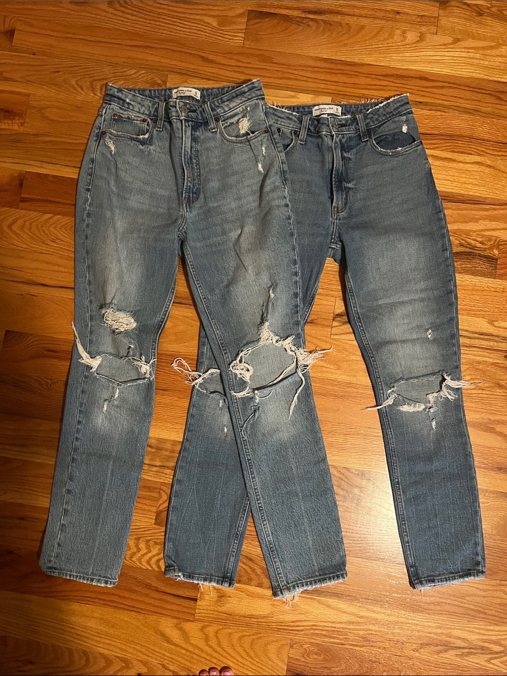 Two Abercrombie & Fitch curve love jeans